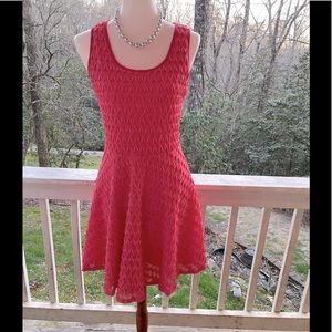 Banana Lemon Wavy Coral Dress L jr. FREE SHIP